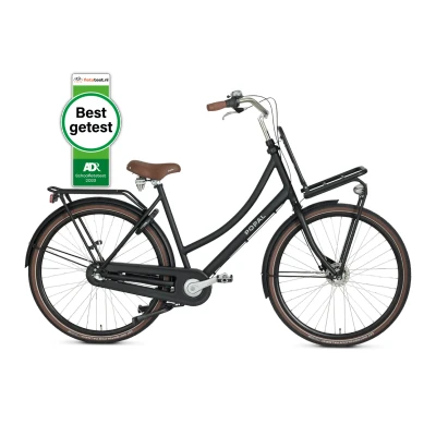 Afbeelding van Popal Transsportfiets daily dutch prestige n3 rn 59 cm Mat zwart 28 inch