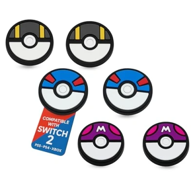Afbeelding van MatoSan® Thumbstick Grip Caps for Switch 2 Silicone Joystick Covers Compatible with Controllers Ergonomic Non Slip Thumb Grips Precise Control (Version 3)