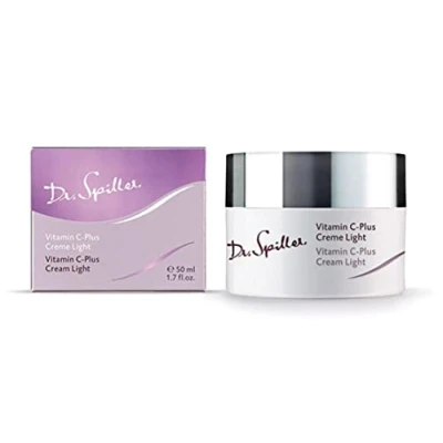 Afbeelding van Dr. Spiller Vitamine C Plus Cream Light Intensief gladmakende werking Voor de uitgepowerde huid Met vochtbindend hyaluronzuur Dagverzorging 2 potjes van 50 ml = 100