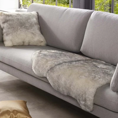 Afbeelding van Decoratievacht Imitatiebont Superior Crème/wit 120x170 Cm