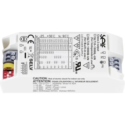 Afbeelding van SELF Electronics LED driver Constante stroomsterkte 60 W 250 1000 mA 2 50 V/DC Niet dimbaar, Geschikt voor meubels, Montage op ontvlambare