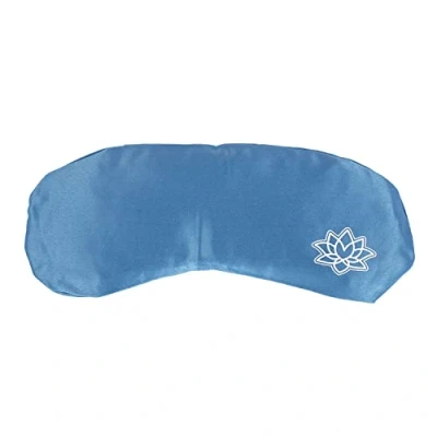 Afbeelding van Bodhi Zacht oogkussen met lavendel lijnzaadvulling, oogmasker voor yoga, ontspanning en meditatie, overtrek van mako satijn of zijde, wellness thuis (mako satijn, lichtblauw)
