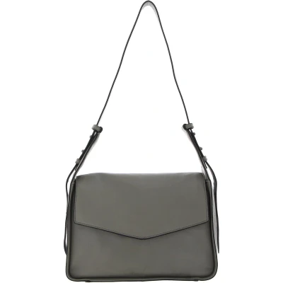 Afbeelding van FREDsBRUDER Leren Schoudertas FB Satchel Icy Sage Grijs
