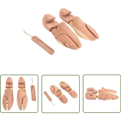 Afbeelding van vidaXL Schoenspanner met schoenlepel EU 36 37 massief cederhout Cedarwood Schoen Lepel Onderhoud Heren Schoenen