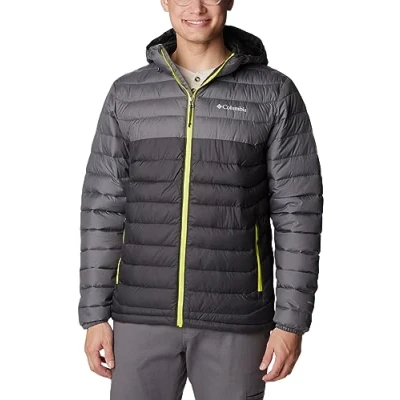 Afbeelding van Columbia heren bufferjack Powder Lite jas met capuchon, Shark x City Grijs, XL