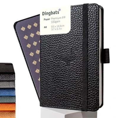 Afbeelding van Dingbats Wildlife Squared Pocket Notebook, Zwart Eend, A6 Hardcover Crème 100gsm Inktvrij Papier