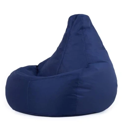 Afbeelding van Bean Bag Bazaar Gaming Zitzak, Marineblauw, Zitzakstoel Volwassenen met Vulling, Zitzak Buiten, Weerbestendig, Waterdicht, Woonkamerzitzakken