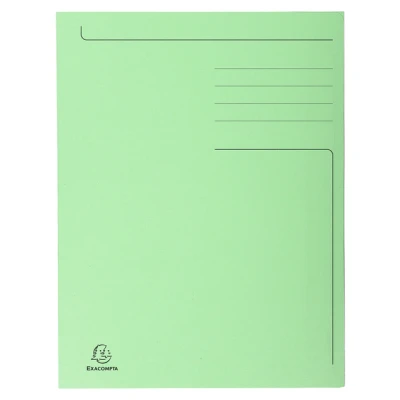 Afbeelding van Dossiermap Exacompta Forever A4 3 kleppen 280gr groen per 50