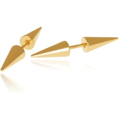 Afbeelding van Titanium Stud oorbellen Spikes Goudkleurig
