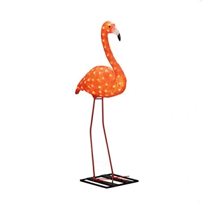 Afbeelding van Konstsmide 6273 803 acrylfiguur EEK: F (A G) flamingo barnsteen LED oranje