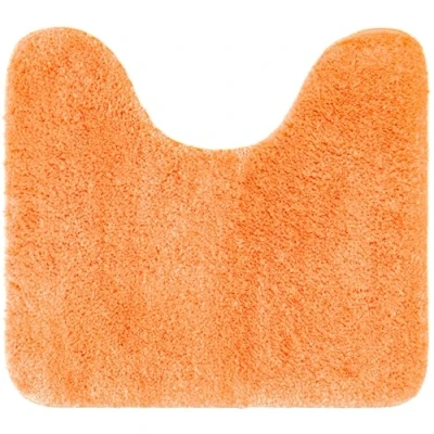Afbeelding van Brandsseller WC mat 45x50 cm met uitsparing van zachte microvezelstof antislip badmat voor toilet oranje
