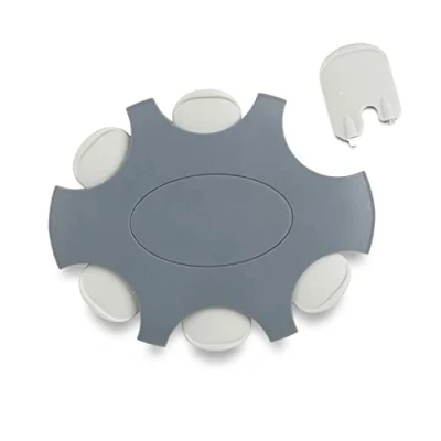 Afbeelding van JB White 6 stuks ProWax cerumenfilters voor gehoorapparaten geschikt Oticon en Bernafon luidsprekers, dispenserschijf met gereedschappen filters, grijs