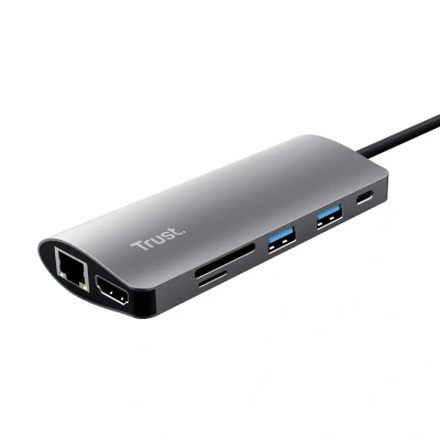 Afbeelding van Trust Dalyx 7 in 1 USB C Multiport Adapter randapparatuur voor laptop