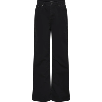 Afbeelding van Only Jeans Onlcamille Life Ex Hw Wide Dnm Noos 15235595 Black Denim Dames Maat W25 X L32