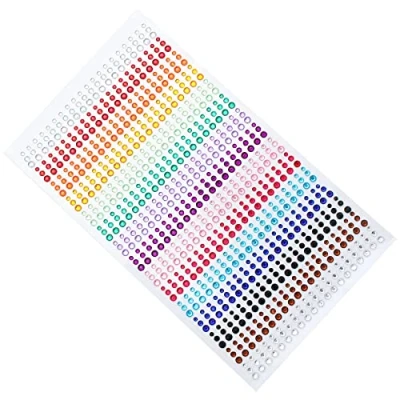Afbeelding van saizone glitterstenen, zelfklevend, make up, teine gezicht, steentjes gezichtssieraden, opplakken, 3 mm, 4 5 mm (900 stuks)