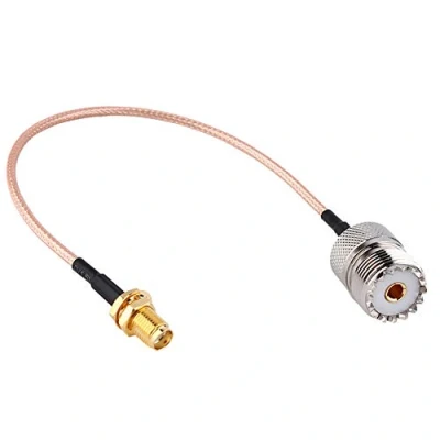 Afbeelding van TengKo Handheld antenne adapter kabel SMA aansluiting op UHF SO 239 bus 6&#039;&#039; voor Wouxun Baofeng Quasheng Linton verbindt basis en mobiele antennes