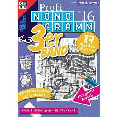 Afbeelding van Profi Nonogramm 3er Band Nr. 16: Rätsel fürs Auge