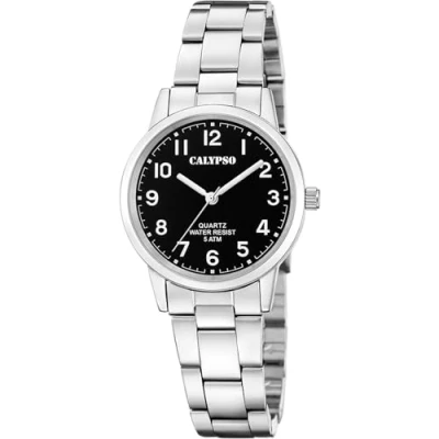 Afbeelding van CALYPSO WATCHES Kwartshorloge Basic Horloge, dameshorloge, stalen band, analoog