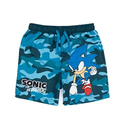 Afbeelding van Sonic the Hedgehog Swim Shorts Boys Camo zwembroek badkleding 13 14 jaar