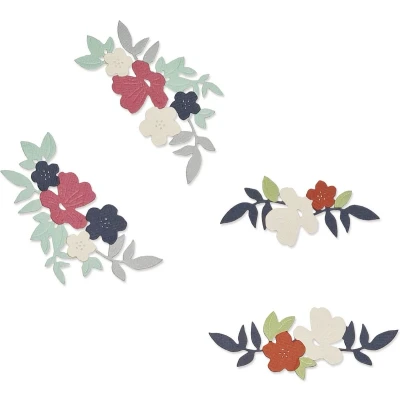 Afbeelding van Sizzix Thinlits Die Set Wild Blossom Corners By Lisa Jones