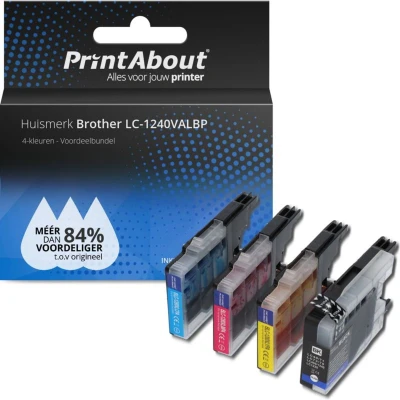 Afbeelding van Huismerk Brother LC 1240VALBP Inktcartridge 4 kleuren Voordeelbundel