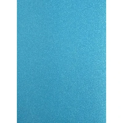 Afbeelding van Florence Glitter Cardstock Gekleurde kaart A4 Turqoise Blauw 5 vellen knutselpapier Scrapbook papier voor kaarten maken en andere papierambachten 250 g/m²