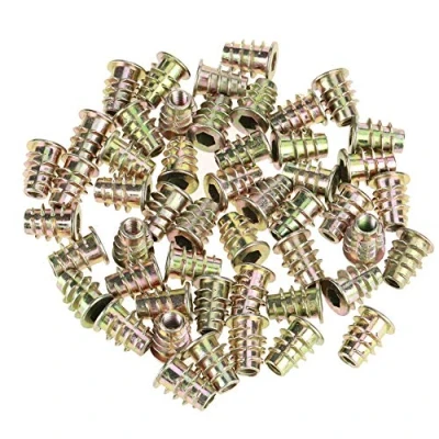 Afbeelding van 50 stks M5*13mm Zinklegering Hex Drive Hoofd Meubelmoeren Schroefdraad voor Houten Insert