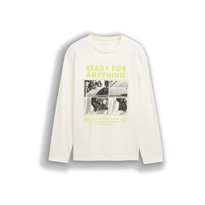 Afbeelding van Tom Tailor Oversized shirt met lange mouwen en print