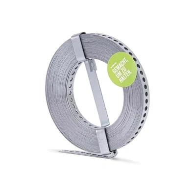 Afbeelding van Alberts 334130 gaatjesband met of zonder afrolcassette sendzimir verzinkt breedte 12 mm lengte 10 m