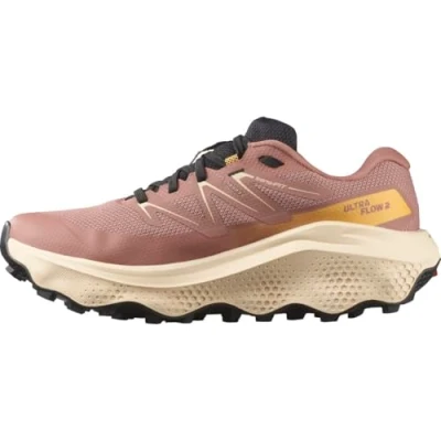 Afbeelding van Salomon Ultra FLOW 2 GTX Trail hardloopschoenen, Dames, Maat: 38 2/3, Burlwood/tender peach/warm apricot Schoenen