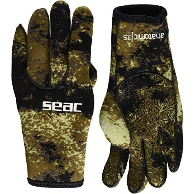 Afbeelding van Seac Anatomic Camo Handschoenen, 3,5mm Neopreen Duikhandschoen voor Apneu Onderwatervissen in Camouflagekleur