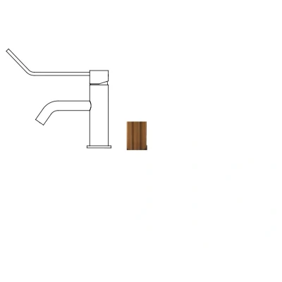 Afbeelding van Waterevolution Flow wastafelkraan incl. click plug PVD geborsteld koper T111CPE