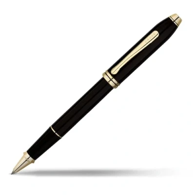 Afbeelding van Cross Townsend Rollerball (lijndikte M, schrijfkleur: zwart, incl. luxe geschenkdoos) zwart/verguld