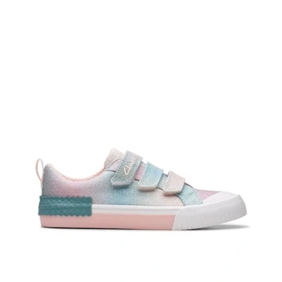 Afbeelding van Clarks Foxingbrill Unisex Sneakers laag voor kinderen, Maat: 24, Pastel Textiel