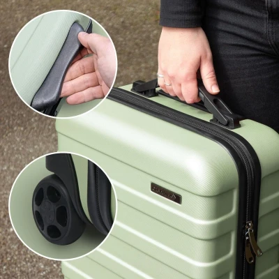 Afbeelding van Anode Hardscalen trolleykoffer voor onder de stoel, 24 l, Wizz Air 40x30x20cm, (zwart, 40 x 30 20 cm)