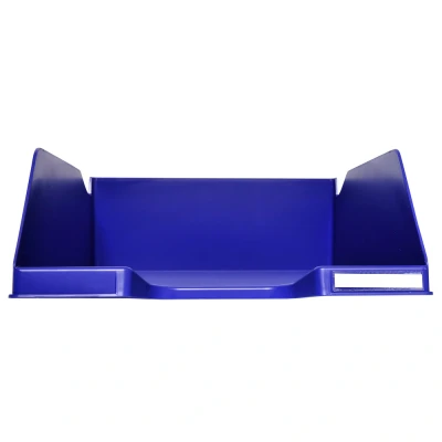 Afbeelding van Exacompta ref. 115104D 1 Brievenbak COMBO MAXI Afmetingen: 34,7x25,5x10,3 cm voor A+ formaat documenten kleur middernachtblauw Blauer Engel gecertificeerd capaciteit 750 vellen