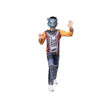 Afbeelding van Smiffys Preppy weerwolfkostuum alles in één &amp; EVA masker, Halloween kinderverkleden, weerwolf verkleedkostuums