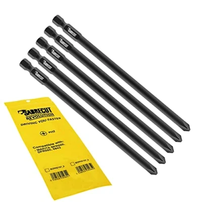 Afbeelding van 5 x SabreCut SCPH2157_5 157mm PH2 Autofeed Collated Drywall Schroevendraaier Gun Bit Enkele Ended Phillips No.2 Heavy Duty Compatibel met Makita BFR550 6843 DFR550