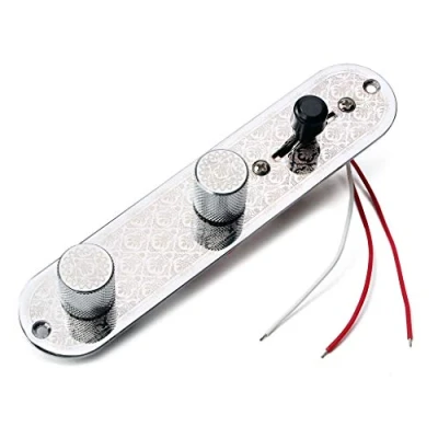 Afbeelding van Alnicov Volledig Geladen Controle Plaat Pre Wired 3 Way Control Plate Met Bedrading Harnas Voor Fender Tele Telecaster Elektrische Gitaar, Chrome