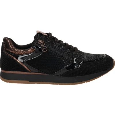 Afbeelding van Tamaris Sneakers laag, Dames, Maat: 37, Black Kunststof/ textiel