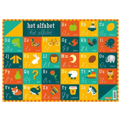 Afbeelding van Deltas onderlegger Het alfabet junior 43 x 30,5 cm PVC