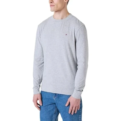 Afbeelding van Tommy Hilfiger Regular Fit Sweatshirt ronde halslichtgrijs, Effen