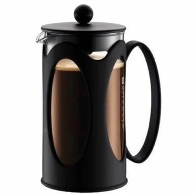 Afbeelding van Bodum Kenya koffiezetapparaat (French Press System, permanent roestvrijstalen filter, 1,0 liter), zwart
