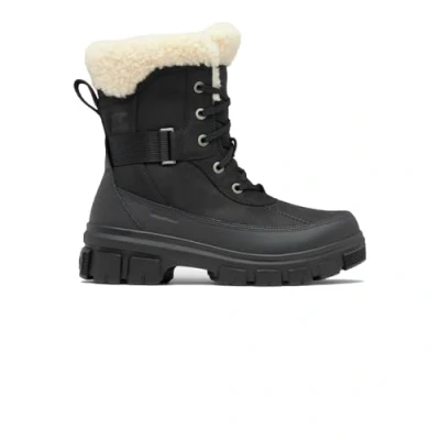 Afbeelding van Sorel Dames Torino 5 PARC waterdichte mode laars, zwart/zeezout, 5.5 UK, Zwarte Zee Zout, 38.5 EU