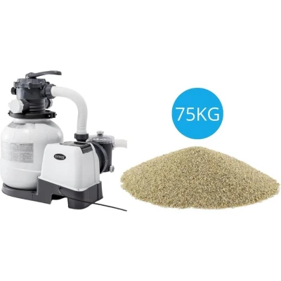 Afbeelding van Intex Zandfilterpomp 7900 L/u &amp; Filterzand 75 kg