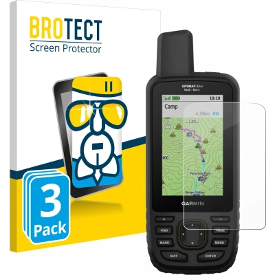 Afbeelding van BROTECT Screenprotector voor Garmin GPSMAP 66sr Folie Beschermfolie Beschermglas transparant (3 Stuks)