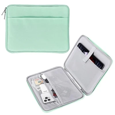 Afbeelding van MoKo 9 11 inch Tablet Sleeve, Protective Carrying Bag with Two Compartments Fits New iPad Air/Pro 2024, Air 5/4th 10.9, 9/8/7th 10.2, 10th Tab S8/S9 11, Mint Green