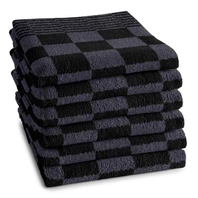 Afbeelding van Keukendoek DDDDD Barbeque Anthracite (set van 6)