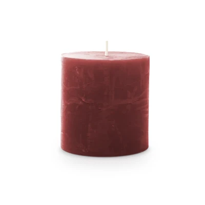 Afbeelding van Spaas Rustieke Pillarkaars 70/70 mm 25u bordeaux
