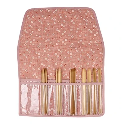 Afbeelding van Seeknit Koshitsu sokkennaaldenset E bamboe 15cm roze.